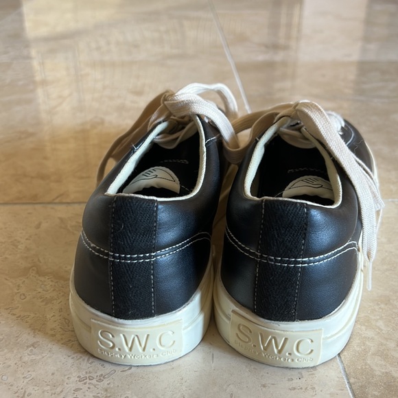 Stepney Working Club Black Dellow Leather Sneaker - Picture 5 of 9